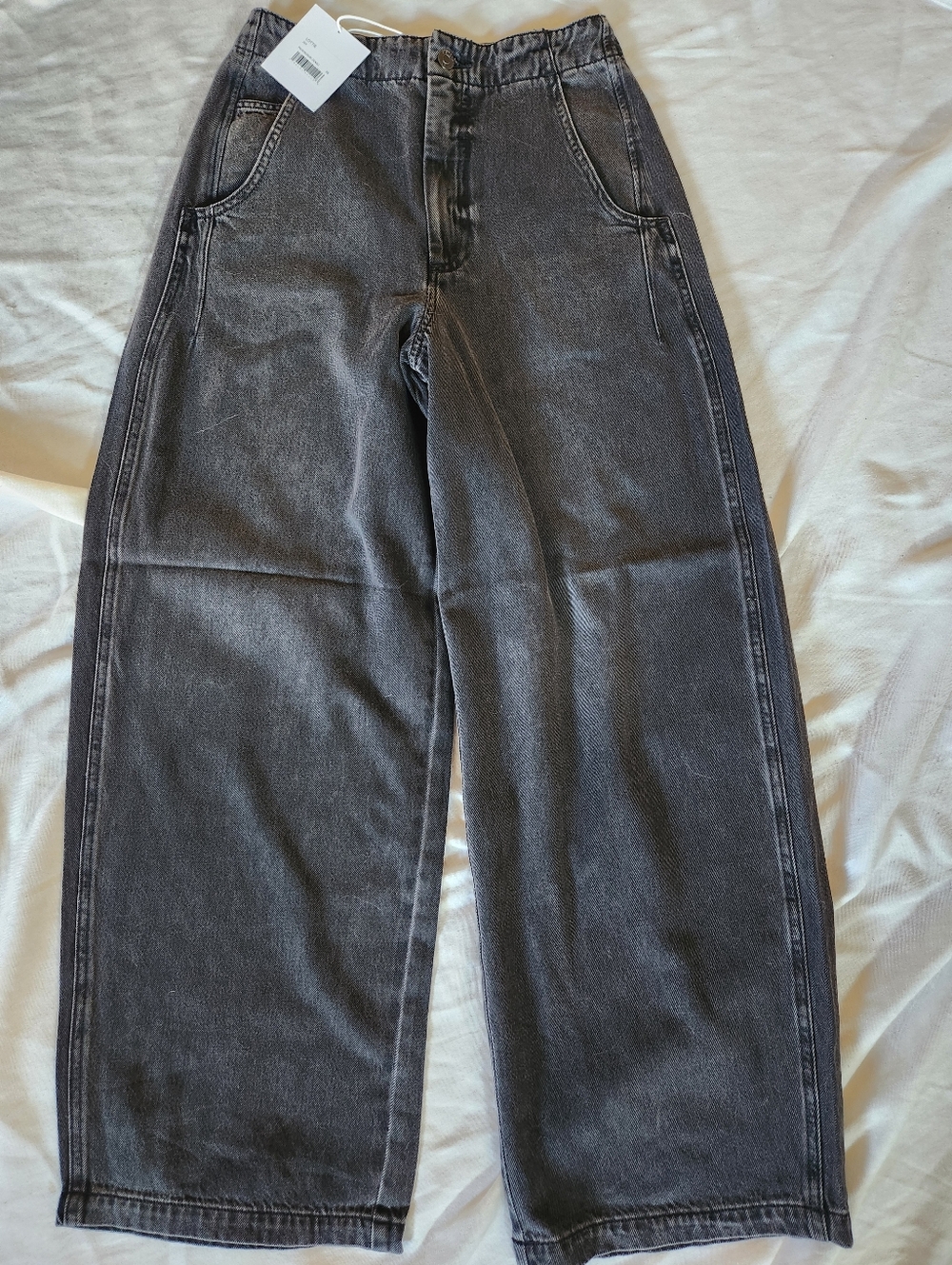 PISTOLA Lottie High Rise Relaxed Bowed Leg Jeans Black Size 26 Straight NWT